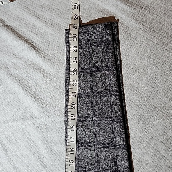 LOFT Gray Navy Blue Plaid Ankle Pants Slim Fit Size Small Mint Condition - Picture 5 of 7